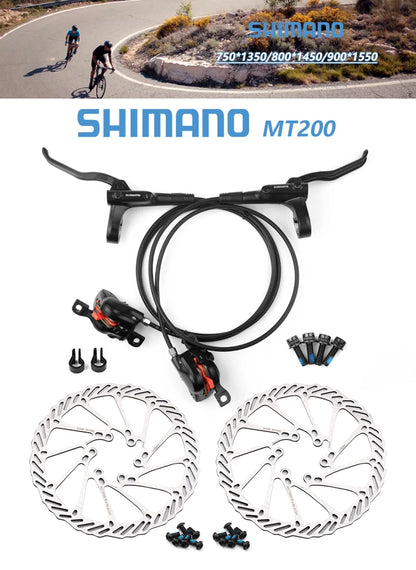 Shimano MTB Hydraulic Disc Brake MT200 BR BL Mountain Bike Hydraulic Brake 160mm Rotors Bicycle Caliper Cycling Parts