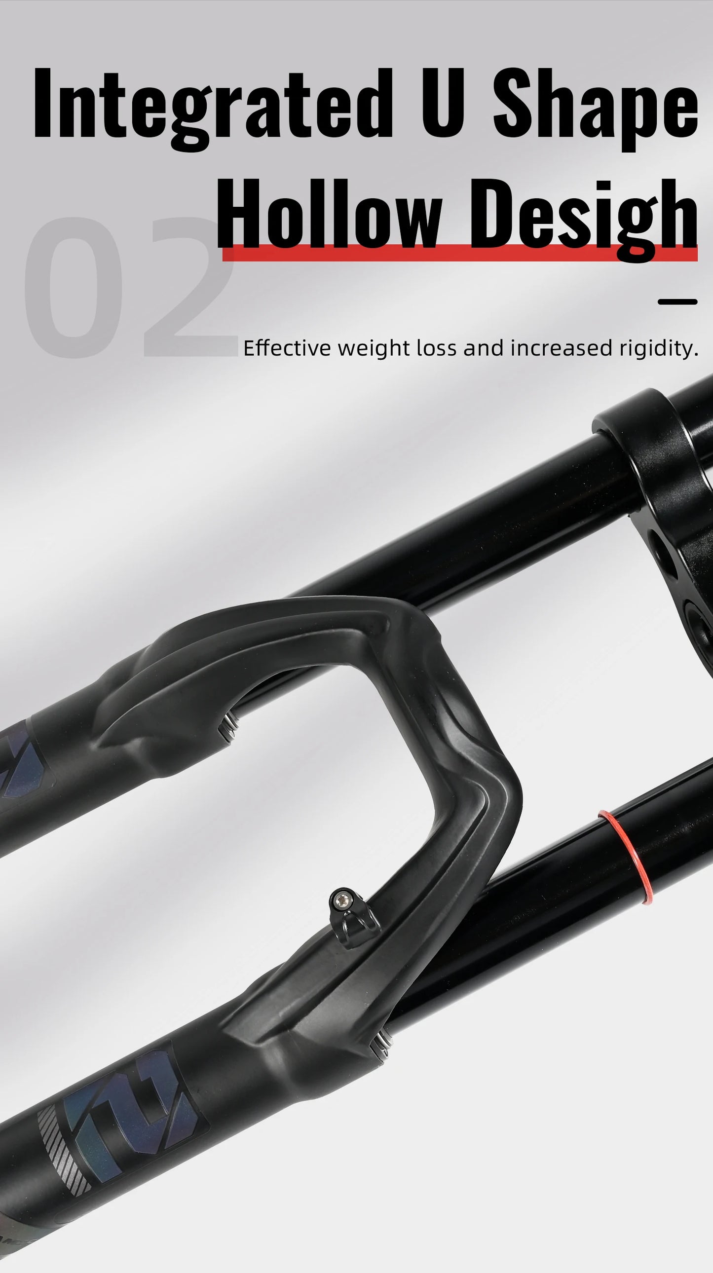 NanLio Bicycle Double Shoulder Air Suspension Fork - 150mm Travel for MTB & E-Bike Bikes 27.5"/29" Double Crown Fork