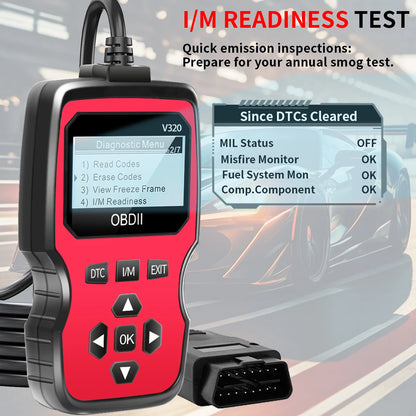 Obd2 Scanner - Advanced Car Diagnostic Tool with Engine Fault Code Reader, Voltage Tester, and Real-Time Data Stream Function