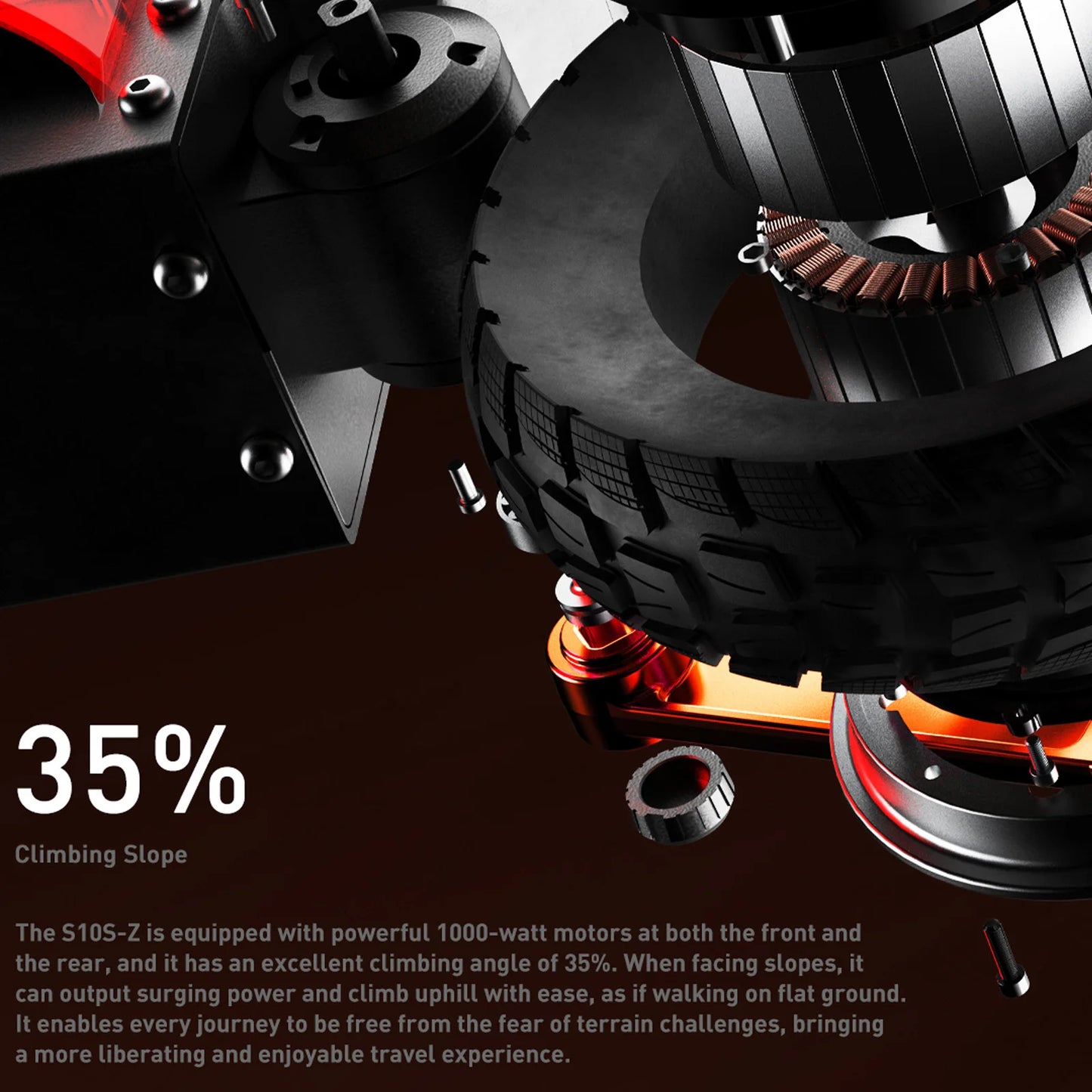 JOYOR S10-S-Z Electric Scooter 60V 18Ah Battery, Dual 1000W Motor ,10” Tire Adult Escooter,65km/h Max Speed 70-85km Range Black