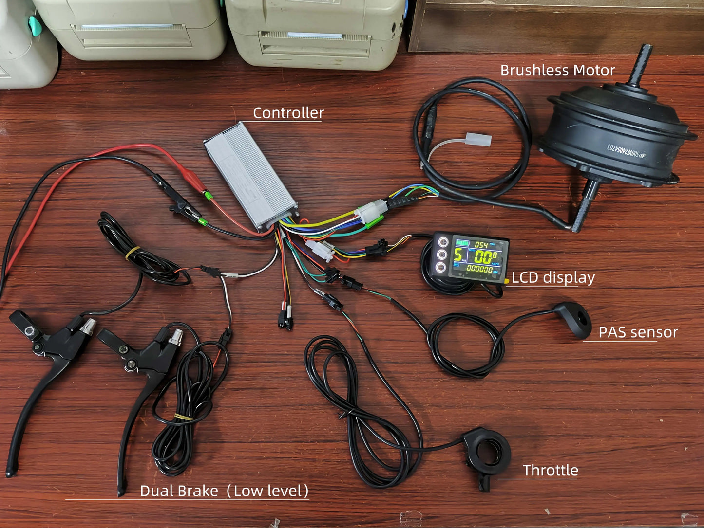 36V 48V 60V 500W 25A Sine Wave Brushless Motor Controller S866 Color LCD Display PAS Kit for Electric Scooter Bike E-bike Repair