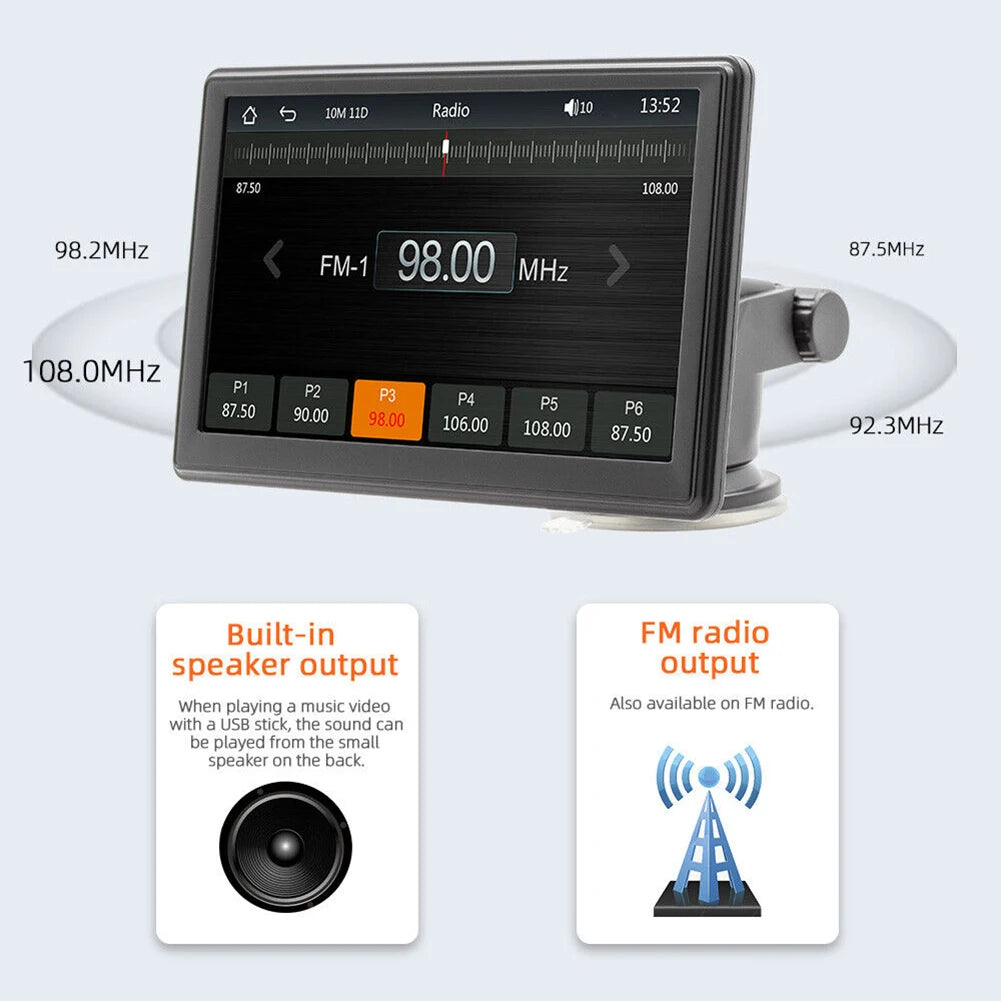 Carplay Android Auto Car Monitor HD Display MP5 Player 7.0 Inch Touch Screen Bluetooth-Compatible WiFi FM Radio Reversing Camera